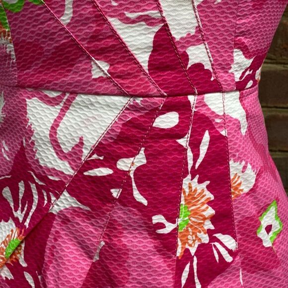 Lilly Pulitzer Pink Floral First Impressions Strapless Dress Size 0 NWOT - Picture 2 of 6